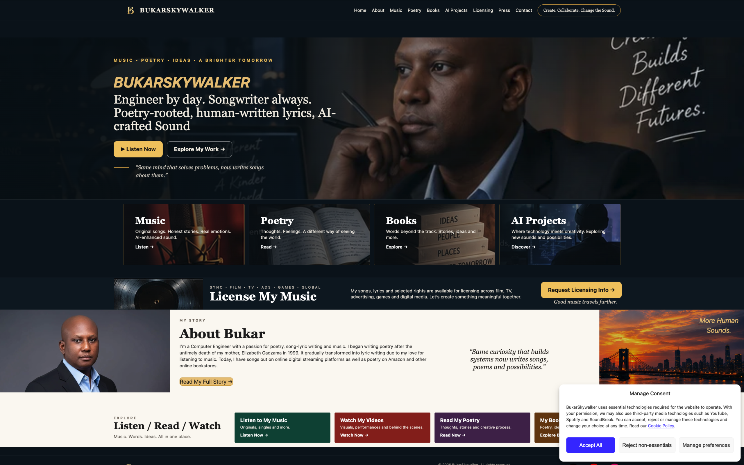 BukarSkywalker website built by Juchepi Group